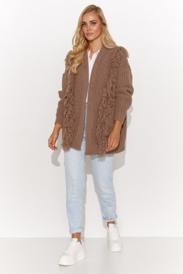 Sweter Kardigan Model S142 Cappuccino - Makadamia - uniwersalny