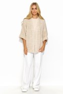 Sweter Kardigan Model S145 Beige Melange - Makadamia - uniwersalny Sweter Kardigan Model S145 Beige Melange - Makadamia - uniwersalny