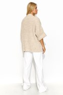 Sweter Kardigan Model S145 Beige Melange - Makadamia - uniwersalny Sweter Kardigan Model S145 Beige Melange - Makadamia - uniwersalny