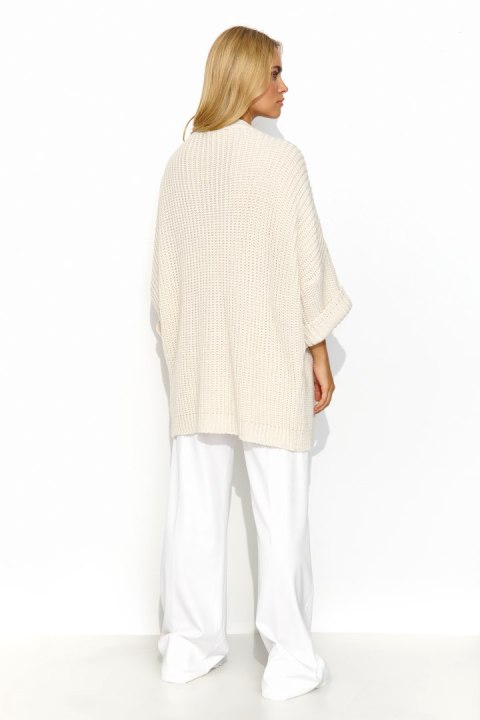 Sweter Kardigan Model S145 Light Beige - Makadamia - uniwersalny Sweter Kardigan Model S145 Light Beige - Makadamia - uniwersalny
