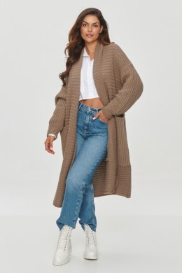 Sweter Kardigan Model S153 Cappuccino - Makadamia - uniwersalny