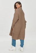 Sweter Kardigan Model S153 Cappuccino - Makadamia - uniwersalny Sweter Kardigan Model S153 Cappuccino - Makadamia - uniwersalny