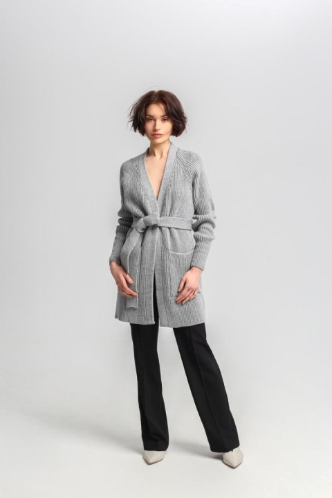 Sweter Kardigan Model SWE334 Grey - MKM - S/M Sweter Kardigan Model SWE334 Grey - MKM - S/M