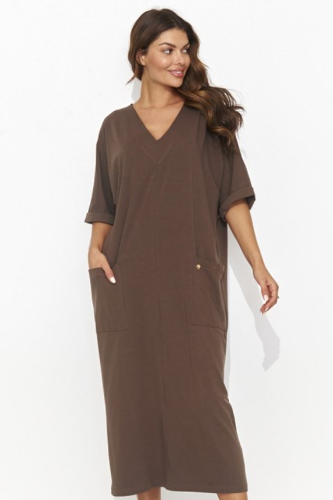 Sukienka Model NU473 Czekolada - Numinou - 40/42