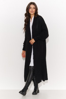 Sweter Kardigan Model NU_S91 Black - Numinou - uniwersalny