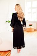 Szlafrok Podomka Model Sumatra satyna Black - Kalimo - XXL