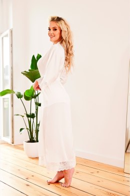 Szlafrok Podomka Model Sumatra satyna Ecru - Kalimo - XL