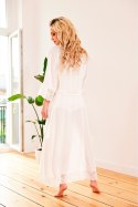Szlafrok Podomka Model Sumatra satyna Ecru - Kalimo - XXL Szlafrok Podomka Model Sumatra satyna Ecru - Kalimo - XXL