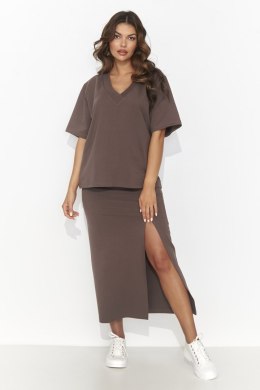 Spódnica Komplet Model NU468 Czekolada - Numinou - 36