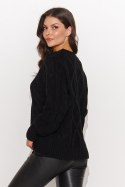 Sweter Damski Model NU_S93 Black - Numinou - uniwersalny Sweter Damski Model NU_S93 Black - Numinou - uniwersalny
