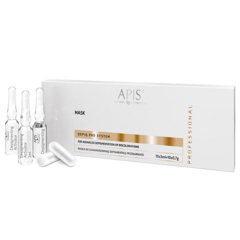 APIS Depiq Pro System maska do zaawansowanej depigmentacji przebarwień 10x3ml + 10x0.7g (P1)