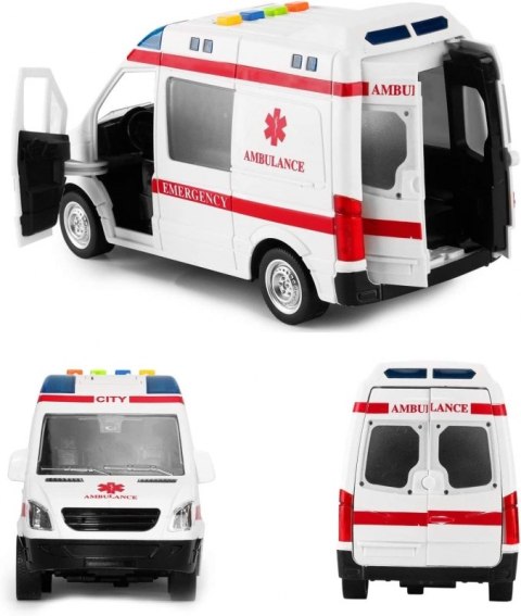 Autko AMBULANS światło dźwięk odgłosy otwierane drzwi Autko AMBULANS światło dźwięk odgłosy otwierane drzwi