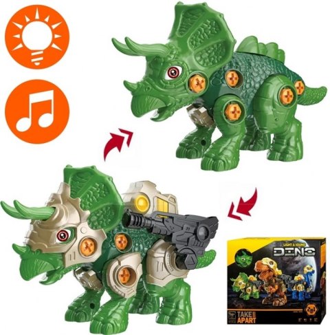 Dinozaur transformujący Triceratops do skręcania 2w1 Dinozaur transformujący Triceratops do skręcania 2w1
