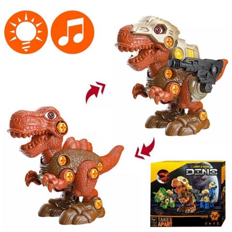 Dinozaur transformujący Tyranozaur do skręcania 2w1 Dinozaur transformujący Tyranozaur do skręcania 2w1