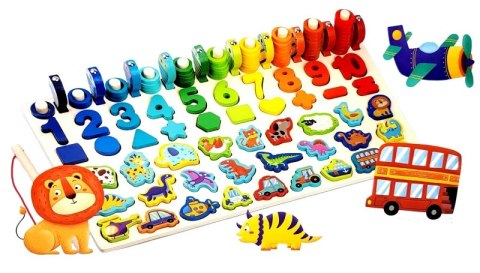 Gra puzzle multifunkcyjne 2 w 1 nauka łowienie rybek Gra puzzle multifunkcyjne 2 w 1 nauka łowienie rybek