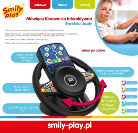 INTERAKTYWNA MÓWIĄCA KIEROWNICA SYMULATOR JAZDY SMILY INTERAKTYWNA MÓWIĄCA KIEROWNICA SYMULATOR JAZDY SMILY