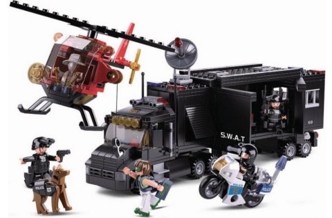 KLOCKI SLUBAN POLICJA SWAT CIĘŻARÓWKA HELIKOPTER 540 EL KLOCKI SLUBAN POLICJA SWAT CIĘŻARÓWKA HELIKOPTER 540 EL