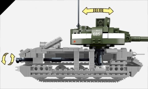 Klocki SLUBAN CZOŁG 2w1 ARMY WWII 687 el Klocki SLUBAN CZOŁG 2w1 ARMY WWII 687 el