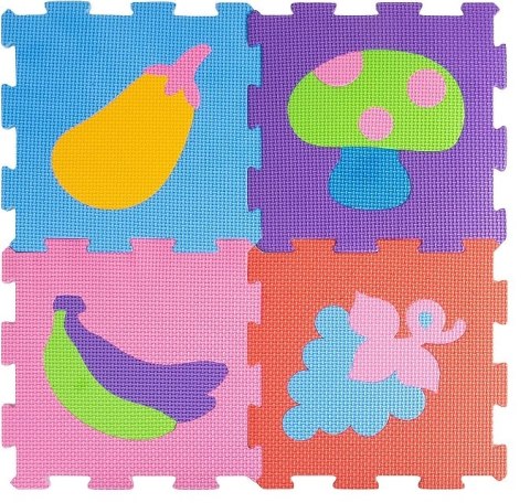 Mata Piankowa Puzzle Piankowe Owoce Kolorowe Mata Piankowa Puzzle Piankowe Owoce Kolorowe