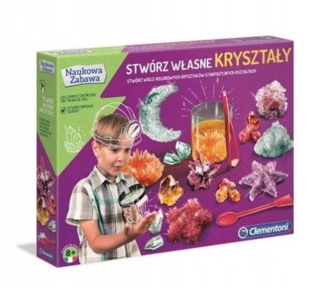 STWÓRZ WŁASNE KRYSZTAŁY NAUKOWA ZABAWA CLEMENTONI #G2