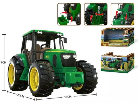 Duży Traktor Rolniczy Światło Dźwięk Zielony gumowe koła Duży Traktor Rolniczy Światło Dźwięk Zielony gumowe koła