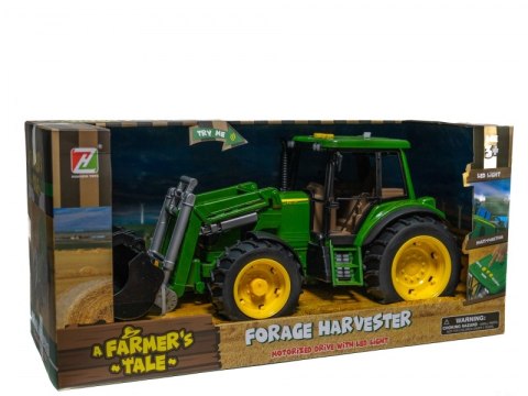 Duży Traktor Rolniczy z łyżką koparka Światło Dźwięk Zielony Duży Traktor Rolniczy z łyżką koparka Światło Dźwięk Zielony