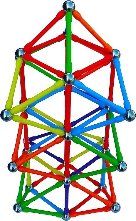 Klocki magnetyczne konstrukcyjne 82 elementy Klocki magnetyczne konstrukcyjne 82 elementy