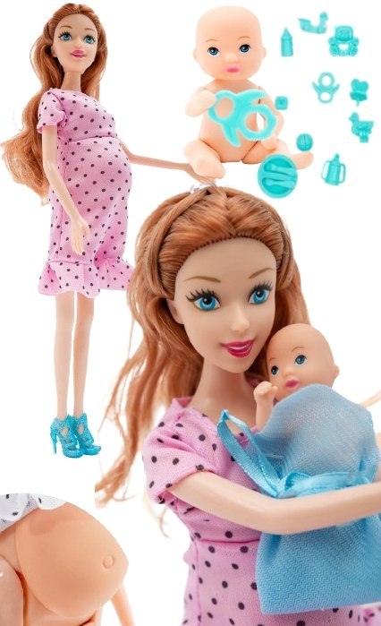 LALKA W CIĄŻY ciężarna Mama Dziecko niemowlak Kaibibi 2 #A1 LALKA W CIĄŻY ciężarna Mama Dziecko niemowlak Kaibibi 2 #A1