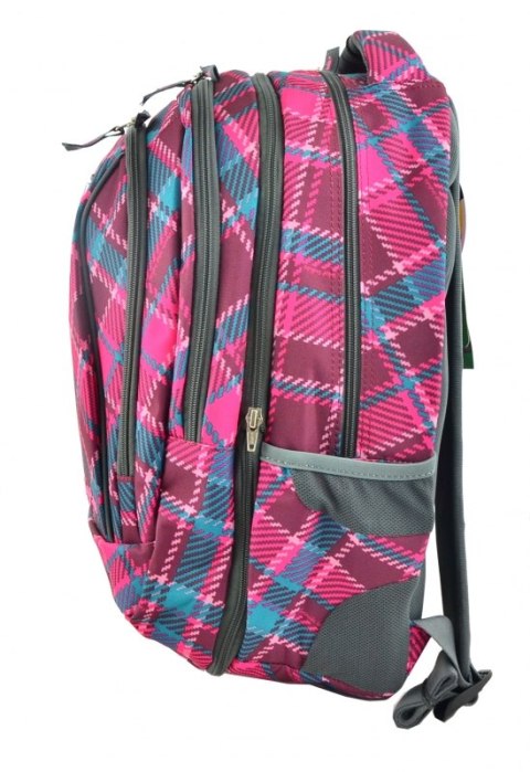 COOLPACK PLECAK MŁODZIEŻOWY 2W1 COMBO CRANBERRY CHECK COOLPACK PLECAK MŁODZIEŻOWY 2W1 COMBO CRANBERRY CHECK