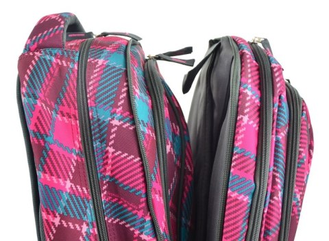 COOLPACK PLECAK MŁODZIEŻOWY 2W1 COMBO CRANBERRY CHECK COOLPACK PLECAK MŁODZIEŻOWY 2W1 COMBO CRANBERRY CHECK