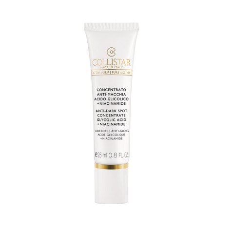 Collistar Attivi Puri Anti-Dark Spot Concentrate koncentrat przeciw przebarwieniom z kwasem glikolowym i niacynamidem 25ml (P1) Collistar Attivi Puri Anti-Dark Spot Concentrate koncentrat przeciw przebarwieniom z kwasem glikolowym i niacynamidem 25ml (P1)