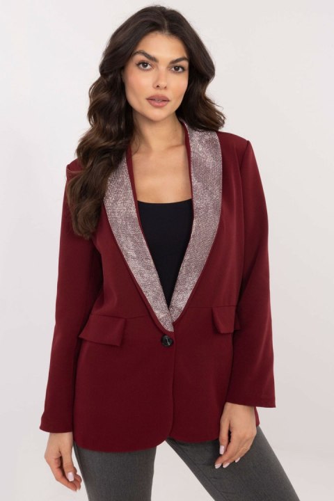 Marynarka Model DHJ-MA-19926.85P Bordo - Italy Moda - uniwersalny