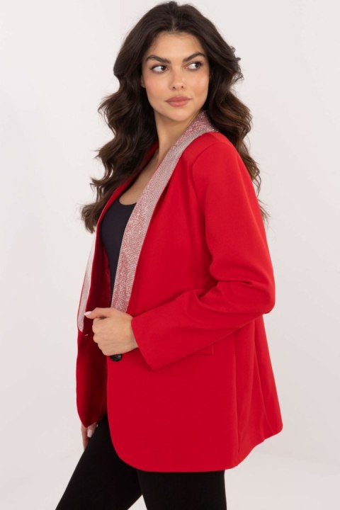 Marynarka Model DHJ-MA-19926.85P Red - Italy Moda - uniwersalny Marynarka Model DHJ-MA-19926.85P Red - Italy Moda - uniwersalny