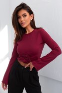 Bordowa bluzka z różą ROSE Bordowa bluzka z różą ROSE
