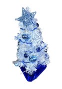 GOTOWA MINI CHOINKA BIAŁA LED UBRANA ŚWIĄTECZNA DEKORACJA 40cm GOTOWA MINI CHOINKA BIAŁA LED UBRANA ŚWIĄTECZNA DEKORACJA 40cm