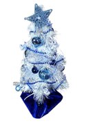 GOTOWA MINI CHOINKA BIAŁA LED UBRANA ŚWIĄTECZNA DEKORACJA 40cm GOTOWA MINI CHOINKA BIAŁA LED UBRANA ŚWIĄTECZNA DEKORACJA 40cm