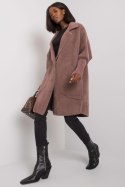 Płaszcz Damski Model MBM-PL-1517.00P Dark Pink - MBM - uniwersalny Płaszcz Damski Model MBM-PL-1517.00P Dark Pink - MBM - uniwersalny