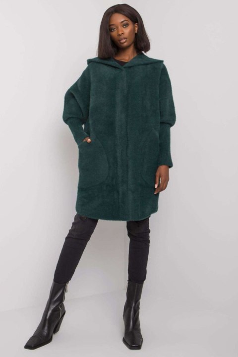 Płaszcz Damski Model MBM-PL-1518.95P Dark Green - MBM - uniwersalny Płaszcz Damski Model MBM-PL-1518.95P Dark Green - MBM - uniwersalny