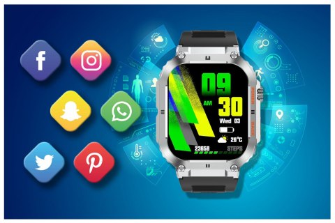 SMARTWATCH MĘSKI GRAVITY GT6-5 - WYKONYWANIE POŁĄCZEŃ, MONITOR SNU (sg020e) SMARTWATCH MĘSKI GRAVITY GT6-5 - WYKONYWANIE POŁĄCZEŃ, MONITOR SNU (sg020e)