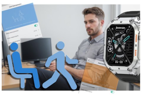 SMARTWATCH MĘSKI GRAVITY GT6-5 - WYKONYWANIE POŁĄCZEŃ, MONITOR SNU (sg020e) SMARTWATCH MĘSKI GRAVITY GT6-5 - WYKONYWANIE POŁĄCZEŃ, MONITOR SNU (sg020e)