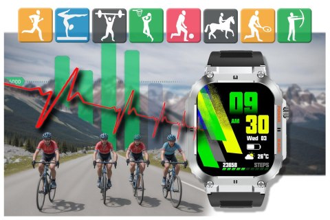 SMARTWATCH MĘSKI GRAVITY GT6-5 - WYKONYWANIE POŁĄCZEŃ, MONITOR SNU (sg020e) SMARTWATCH MĘSKI GRAVITY GT6-5 - WYKONYWANIE POŁĄCZEŃ, MONITOR SNU (sg020e)