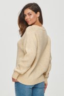 Sweter Damski Model S152 Piasek - Makadamia - uniwersalny Sweter Damski Model S152 Piasek - Makadamia - uniwersalny