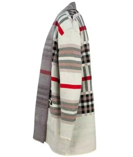 CIEPŁY Sweter Kardigan narzutka KRATA Elegancki (Beżowy)
