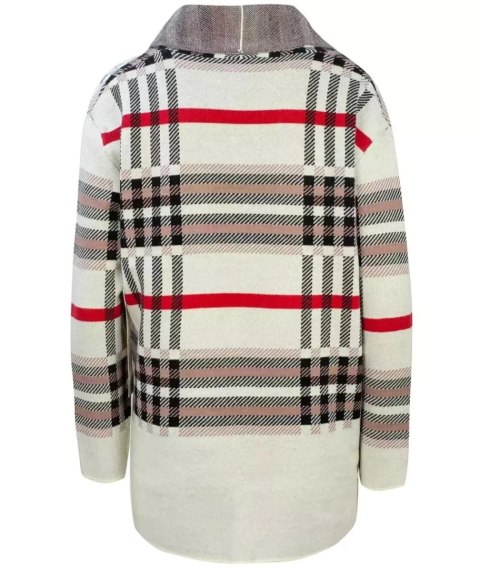 CIEPŁY Sweter Kardigan narzutka KRATA Elegancki (Beżowy) CIEPŁY Sweter Kardigan narzutka KRATA Elegancki (Beżowy)