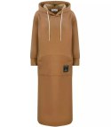 Ciepła bluza damska dresowa Oversize Sukienka Bawełniana Kaptur (Brązowy) Ciepła bluza damska dresowa Oversize Sukienka Bawełniana Kaptur (Brązowy)