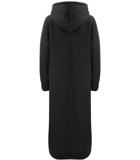 Ciepła bluza damska dresowa Oversize Sukienka Bawełniana Kaptur (Czarny) Ciepła bluza damska dresowa Oversize Sukienka Bawełniana Kaptur (Czarny)
