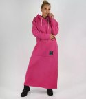 Ciepła bluza damska dresowa Oversize Sukienka Bawełniana Kaptur (Różowy) Ciepła bluza damska dresowa Oversize Sukienka Bawełniana Kaptur (Różowy)