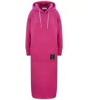 Ciepła bluza damska dresowa Oversize Sukienka Bawełniana Kaptur (Różowy) Ciepła bluza damska dresowa Oversize Sukienka Bawełniana Kaptur (Różowy)