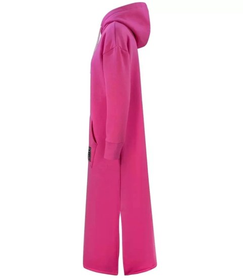 Ciepła bluza damska dresowa Oversize Sukienka Bawełniana Kaptur (Różowy) Ciepła bluza damska dresowa Oversize Sukienka Bawełniana Kaptur (Różowy)