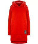 Ciepła oversizowa bluza BASIC hoodie (Czerwony)
